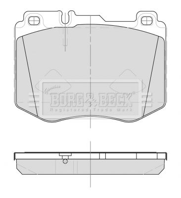 BORG & BECK Комплект тормозных колодок, дисковый тормоз BBP2500